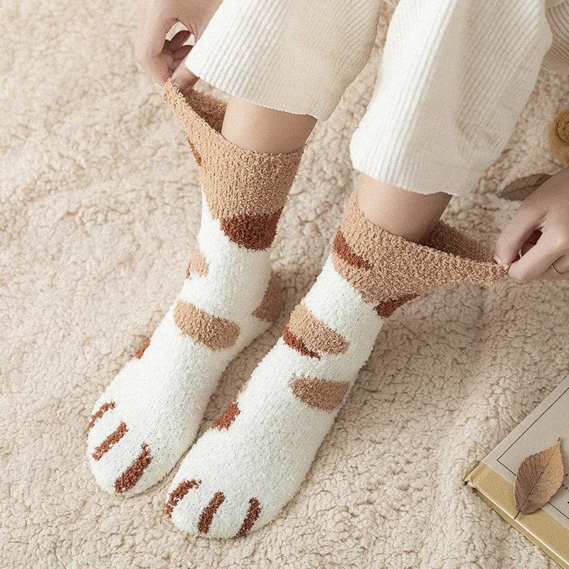 Cute Cat Paw Socks