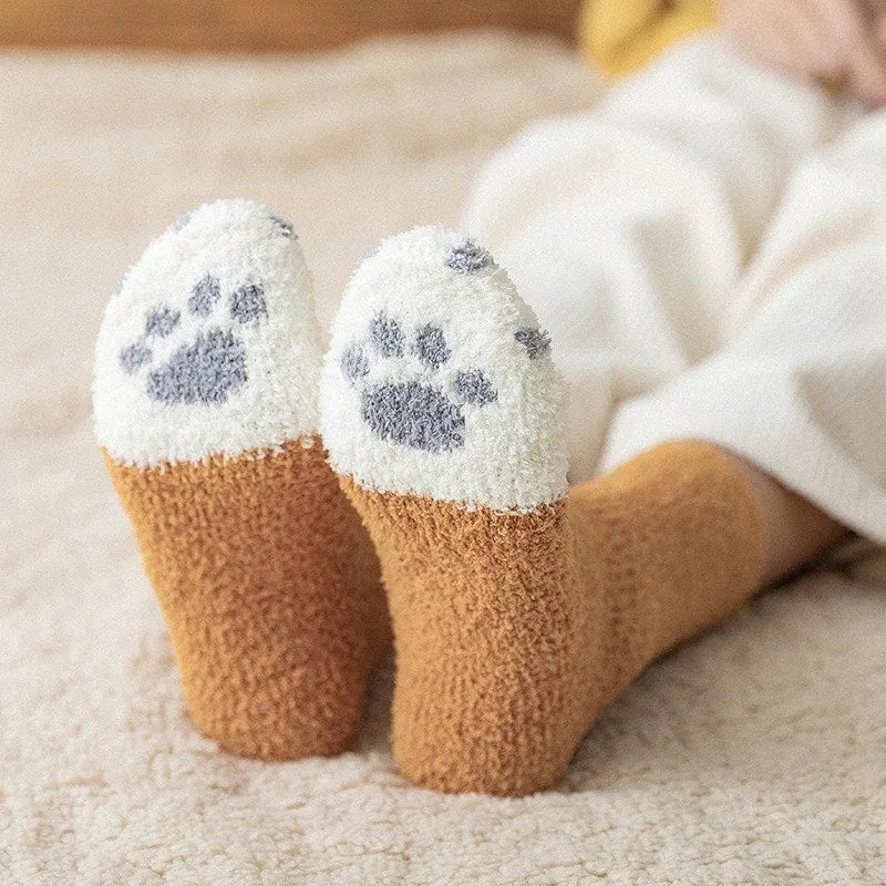 Cute Cat Paw Socks