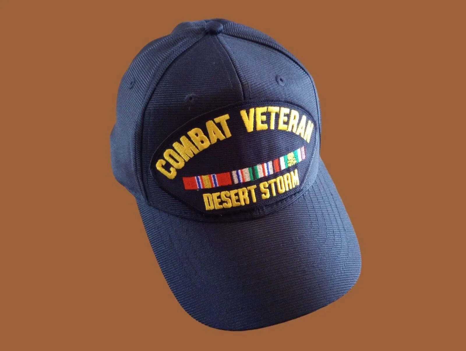 DESERT STORM COMBAT VETERAN HAT OFFICIAL U.S MILITARY BALL CAP U.S.A MADE