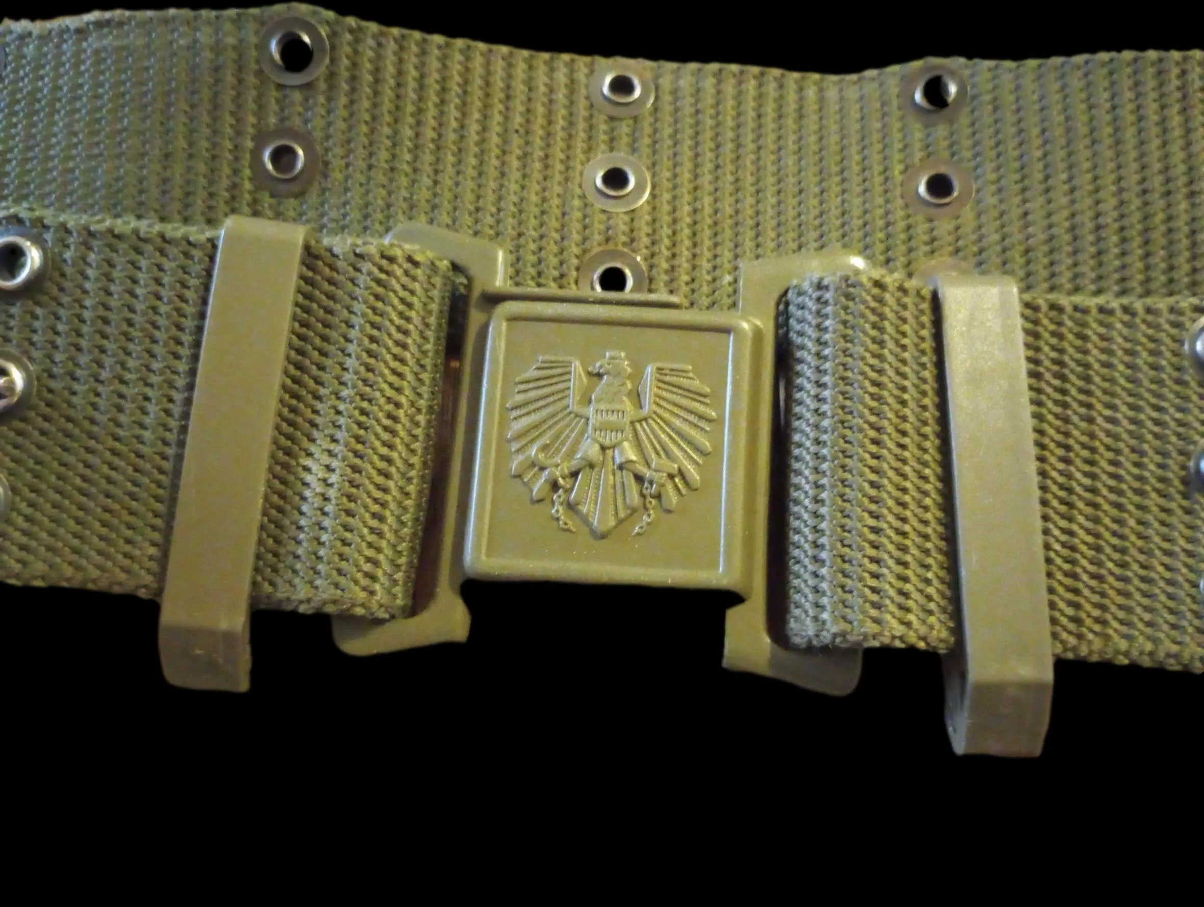 GENUINE AUSTRIAN MILITARY GLOCK ARMY COMBAT PISTOL BELT AND BUCKLE