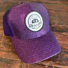 GLITTER QRVS PATCH HIGH PONYTAIL BALL CAP