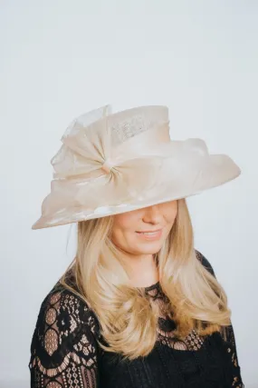 Golden Fizz Bow Wide Brim Hatinator