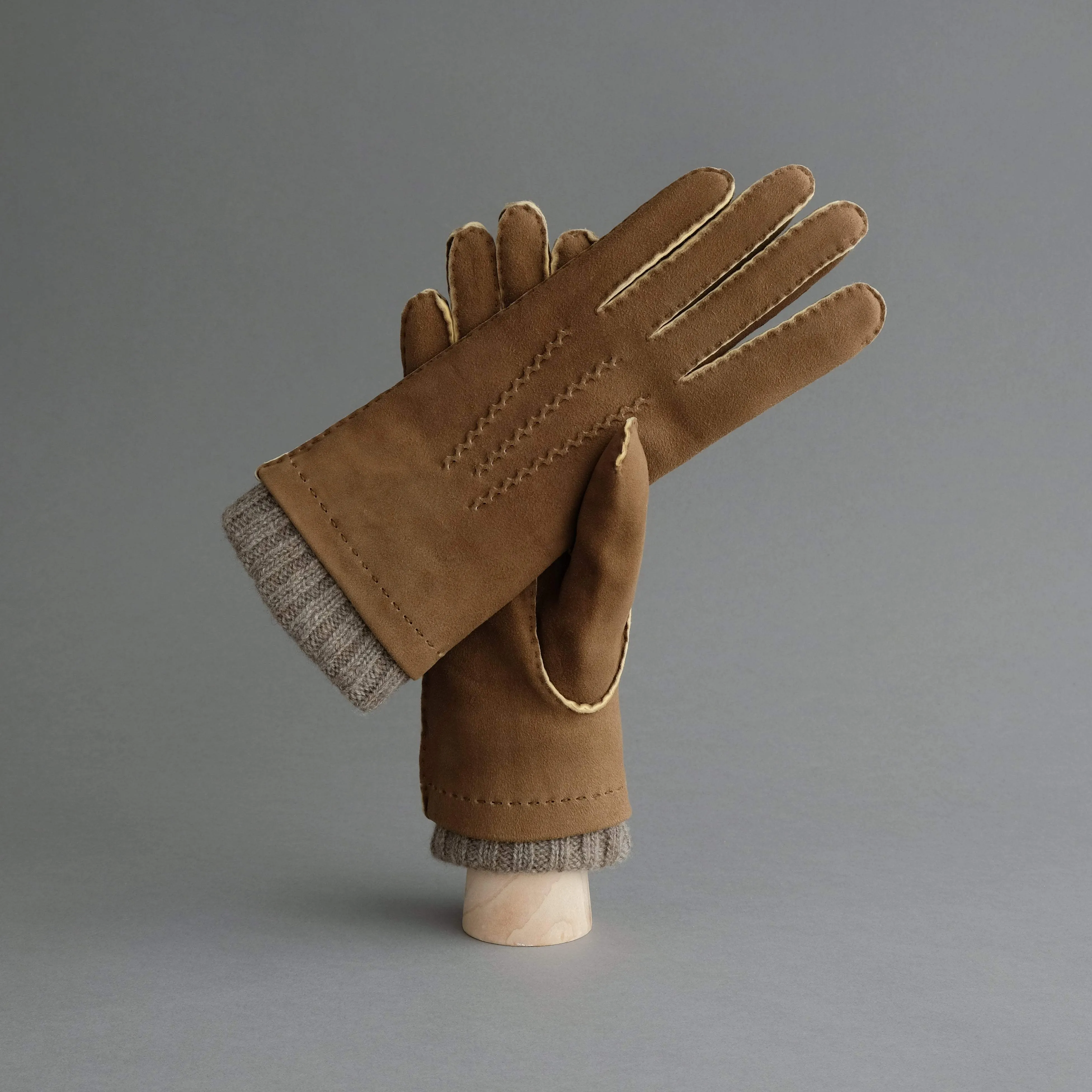 Ladies Gloves from Brown soft Doeskin Lined Cashmere