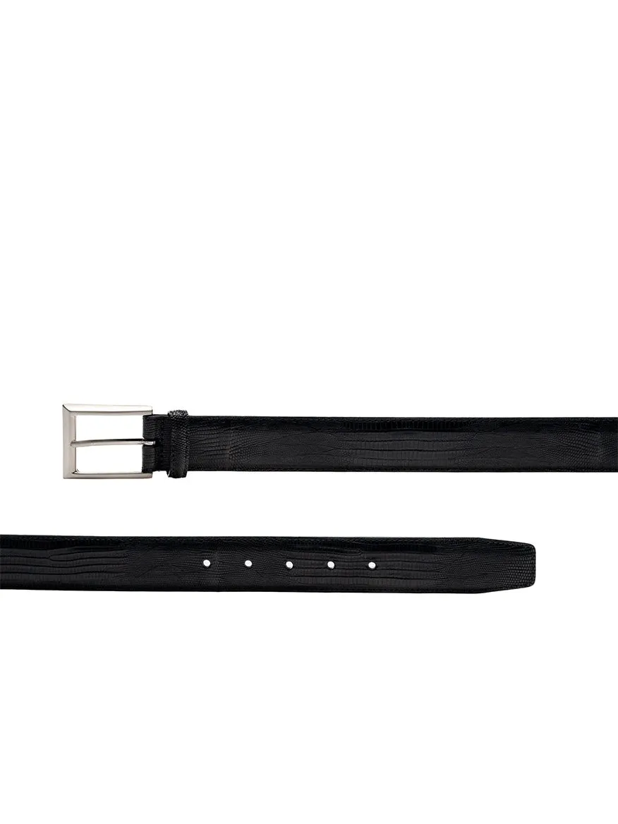 Magnanni Lizard Belt in Black