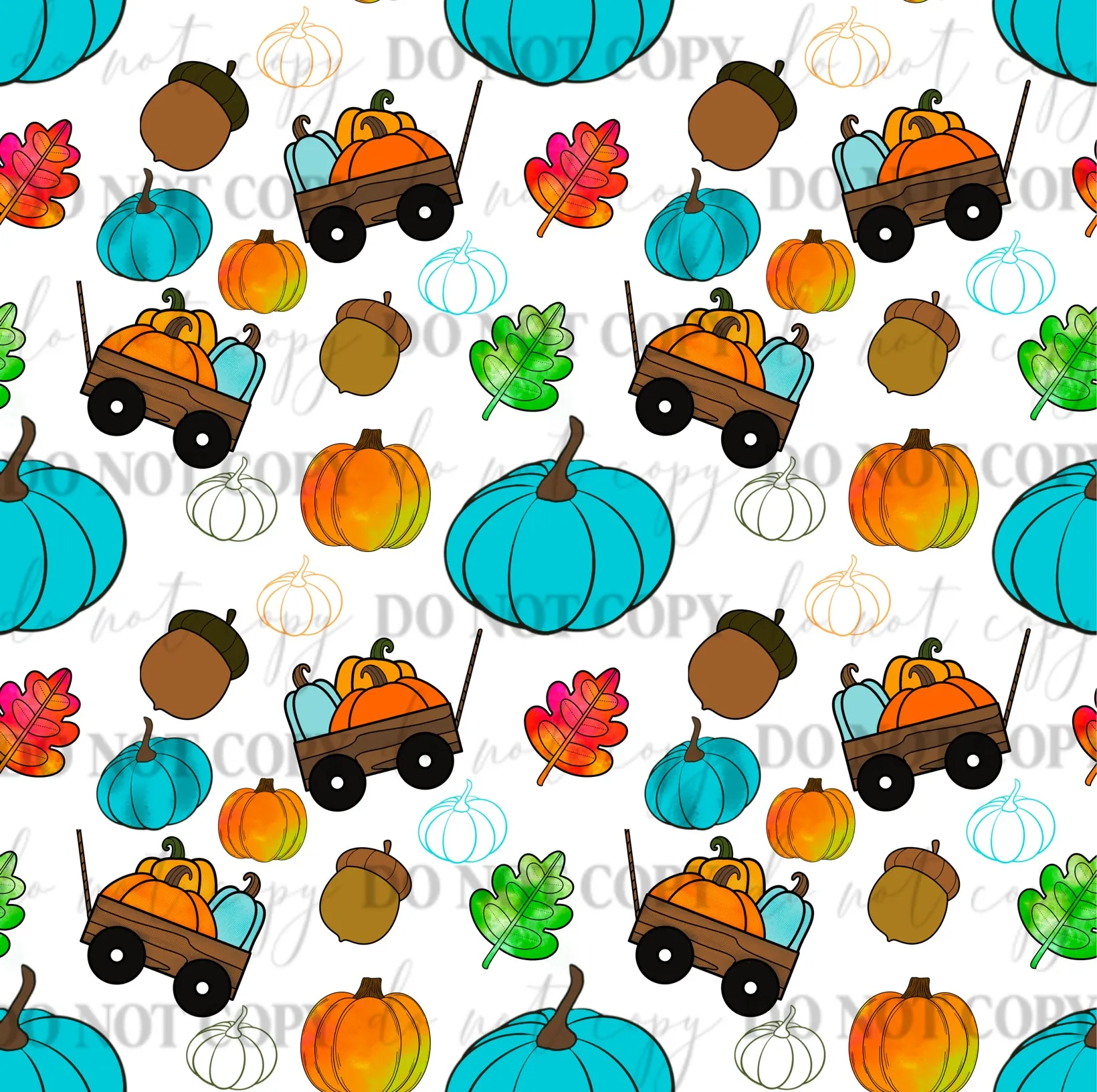 PV125 pumpkins, leaves and wagons vinyl sheet