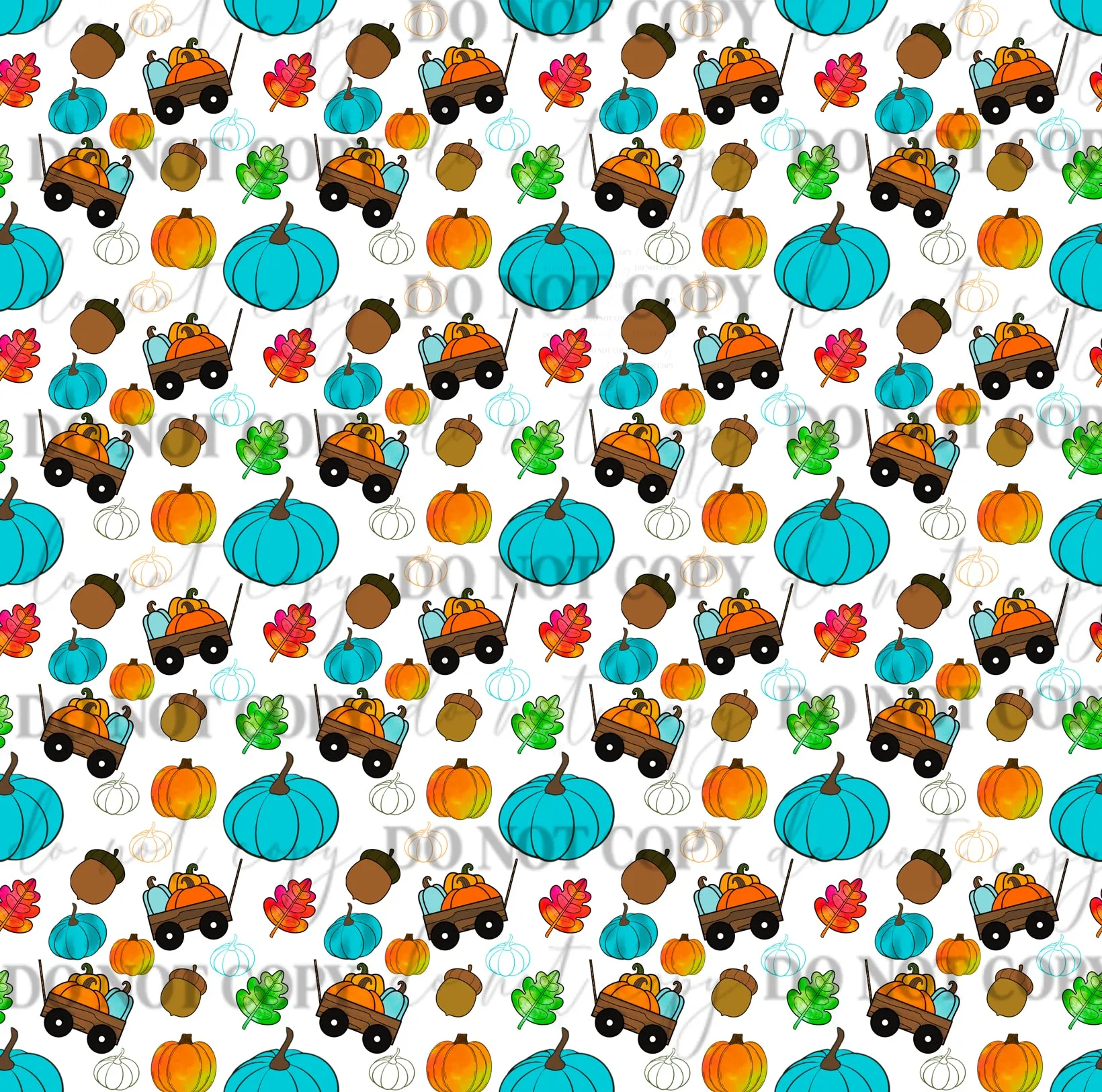 PV125 pumpkins, leaves and wagons vinyl sheet
