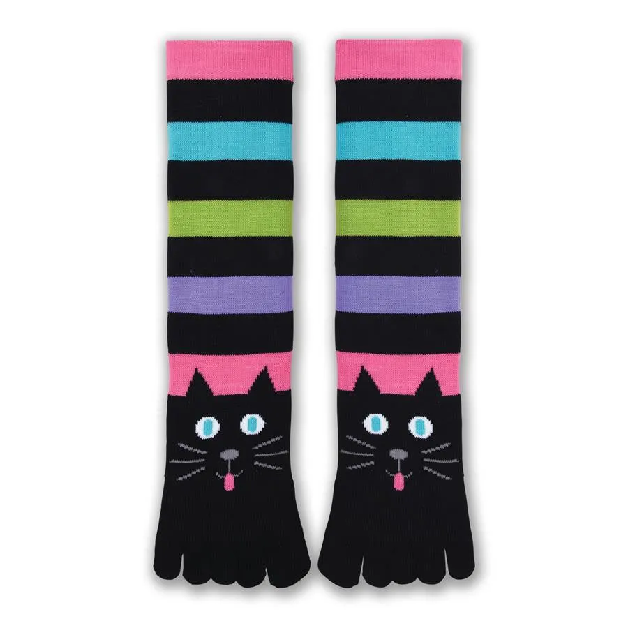 Striped Cat Toe Socks (Women's)