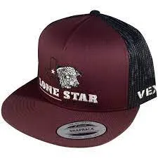 VEXIL LONE STAR LIVESTOCK MAROON/BLACK MESH HAT